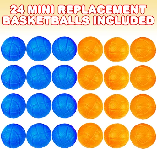 Miniatura 2 de ArtCreativity Mini Basketball Tabletop Game with 20 Mini Balls or 24 Replacement Balls, 2-Player Desktop Arcade Basketball Toy for Kids and Adults