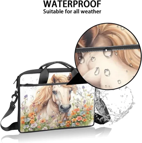 Miniatura 3 de Bolsa para laptop con correas acolchadas para el hombro, adecuada para portátiles de 13 a 15 pulgadas, fundas para portátiles de múltiples