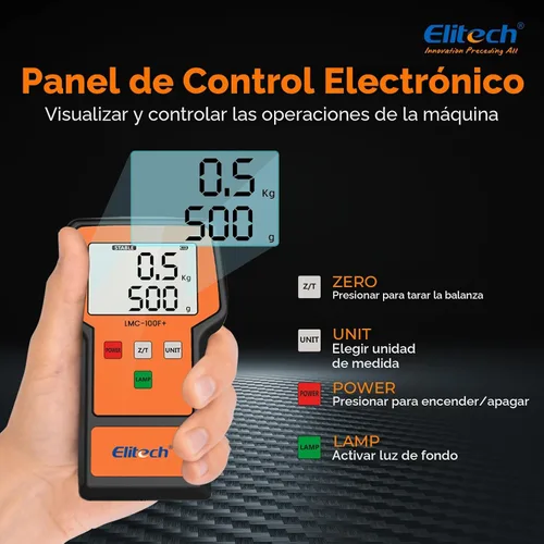 Miniatura 6 de Báscula Elitech LMC-100F+ de carga para refrigerante, 110 libras, de alta precisión, para Freon, para calefacción, ventilación y aire acondicionado