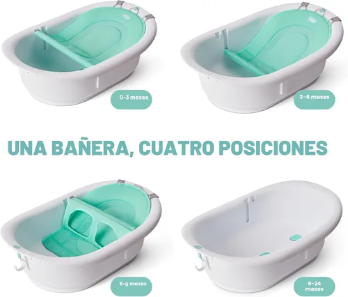 Miniatura 6 de Frida Baby Bañera de bebé 4 en 1 Grow-with-Me, bañera para recién nacidos a niños pequeños con asiento de baño extraíble y respaldo para soporte