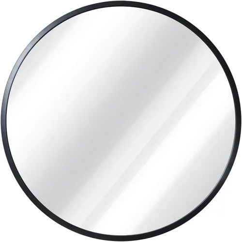 Miniatura 4 de HBCY Creations Espejo redondo, espejo de pared negro de 20 pulgadas para entrada, baño, sala de estar y más, espejo minimalista moderno para diseño