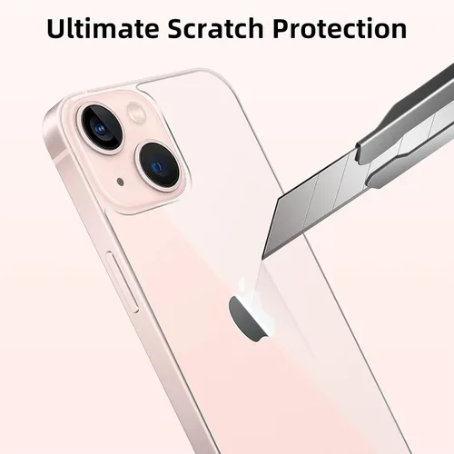 Miniatura 2 de [Paquete de 2] Protector de pantalla trasera para iPhone 13 para iPhone 13, protector de pantalla de vidrio templado antiarañazos y burbujas