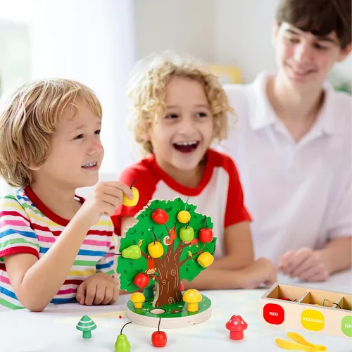 Miniatura 7 de Woodtoe Juguetes de habilidad motora fina para niños pequeños, juguetes sensoriales de madera Montessori para niños pequeños de 3, 4, 5, 6 años