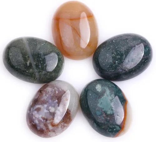 Miniatura 6 de GEM-Inside - Cuentas ovaladas sueltas de amatista, cabujón, cuentas naturales para joyería y anillos, colgantes, 0.236 x 0.315 pulgadas, 5