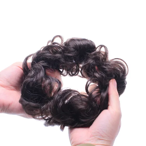 Miniatura 3 de onedor Señoras rizado ondulado sintético o Messy Plato extensión rizada moño de pelo Coletero Moño Bandeja Ponytail