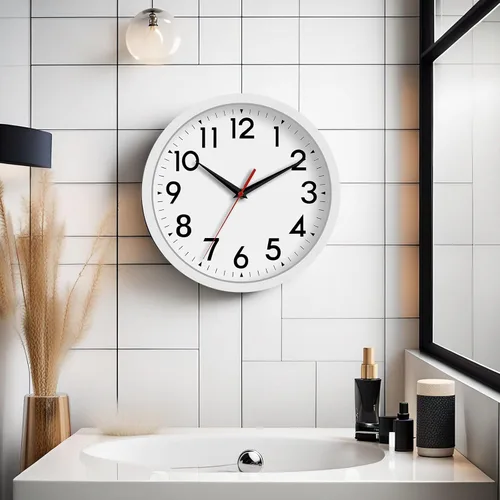 Miniatura 5 de DAXSMY Reloj de pared analógico pequeño de 8 pulgadas, silencioso, sin tictac, funciona con pilas, moderno, simple, decorativo, para cocina