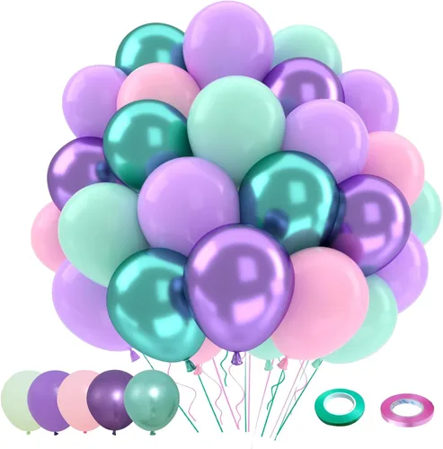 Miniatura 11 de Patimate Juego de globos de confeti negro y dorado, kit de 50 piezas de globos de látex de confeti metálico dorado negro y blanco de 12 pulgadas