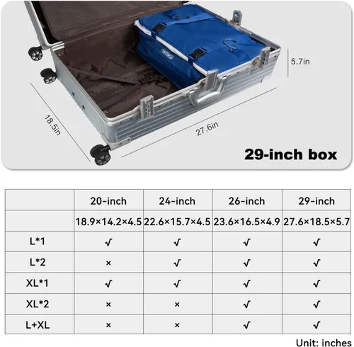 Miniatura 13 de TABITORA - Estantería portátil y plegable de gran capacidad con ganchos para colgar, ideal como almacenamiento para viajes