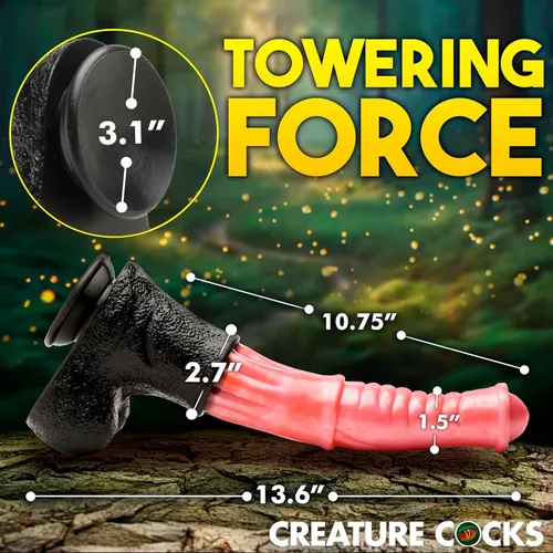 Miniatura 3 de CREATURE COCKS Consolador gigante de silicona Centaur XL para hombres, mujeres y parejas. Consolador de fantasía, base de ventosa fuerte, compatible