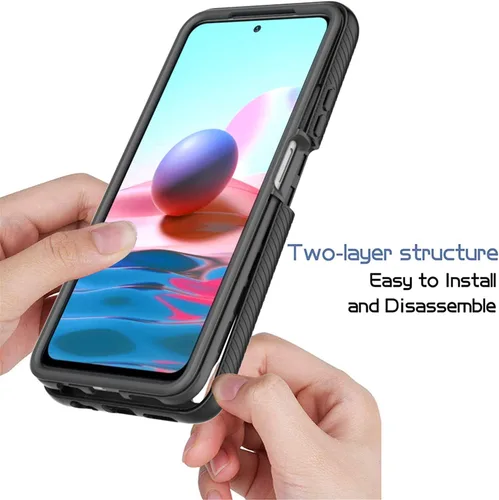 Miniatura 2 de Funda para Redmi Note 10, funda Xiaomi Redmi Note 10S, protector de cuerpo completo para niñas y mujeres, funda rígida transparente compatible