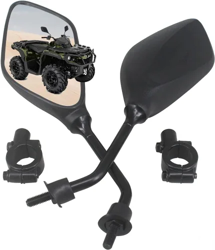 Espejo retrovisor lateral tipo bola de 360 grados con soporte de manillar de 7/8 pulgadas para motocicleta, scooter, ciclomotor, deportista,