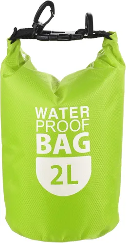 Miniatura 12 de PATIKIL Bolsa seca flotante impermeable, 2 L para exteriores, mochila con ventana transparente para navegar, rafting, kayak, color negro