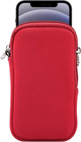 Miniatura 10 de Funda de neopreno de tamaño pequeño para teléfono celular, con cremallera y correa para el cuello para iPhone 17, 16, 16e, 15 15 Pro iPhone 14 14