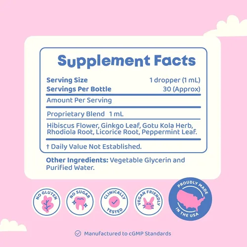 Miniatura 8 de JoySpring Genius Drops for Kids Suplemento de Concentración Clínicamente Comprobado Suplemento Líquido Herbal de Concentración con Ginkgo Biloba