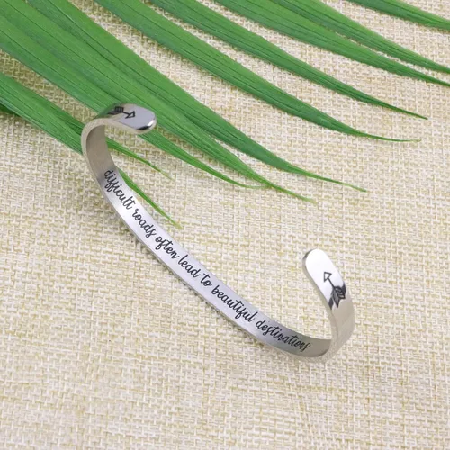 Miniatura 5 de Joycuff - Pulseras inspiradoras para mujer regalo personalizado para mamá pulsera con frase grabada joyas para cumpleaños