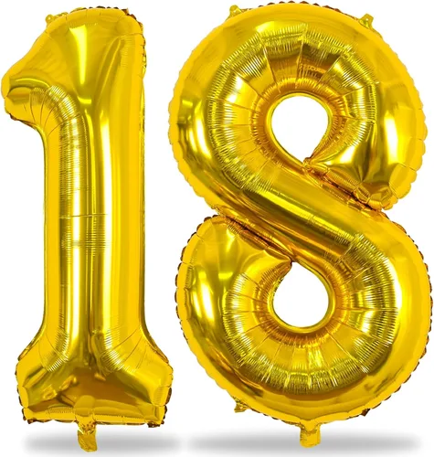Miniatura 48 de Globos de oro rosa para cumpleaños número 16 para niñas, 40 pulgadas de gran tamaño, globos de lámina de mylar con el número 1 y 6, autoinflables