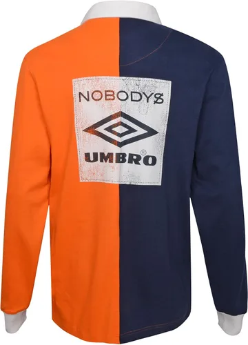 Miniatura 2 de Umbro Camisa de rugby Nobodys para hombre azul marinonaranja