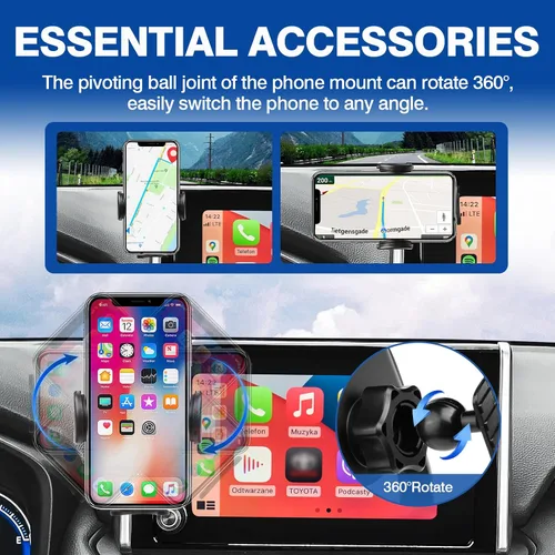 Miniatura 4 de Autorder Soporte de teléfono para automóvil para Accesorios Toyota RAV4 2019-2025 Montaje de Teléfono pantalla de 7/8 pulgadas Soportes de teléfono