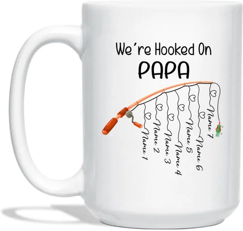 Miniatura 11 de Taza de café con texto en inglés "Best Grandpa Ever", regalo para el día del padre, taza de café personalizada para abuelo, tazas blancas de 11 Taza