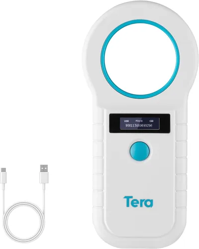 Miniatura 8 de Tera Lector de Microchip para Mascotas con Anillo D RFID Escáner de Identificación de Chips de Animales Portátil con Pantalla de Visualización OLED