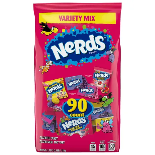 Miniatura 20 de NERDS Gummy Clusters Candy, arcoíris, crujiente y gomoso, 3 onzas (paquete de 12)
