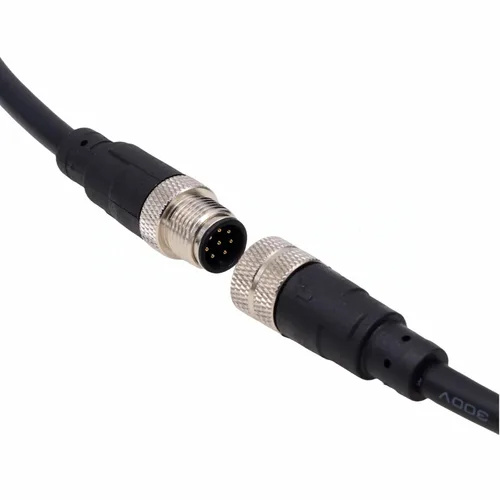 Miniatura 13 de M12 - Conector de sensor hembra de 8 pines para volar Cable de protección eléctrica impermeable para aplicaciones de automatización