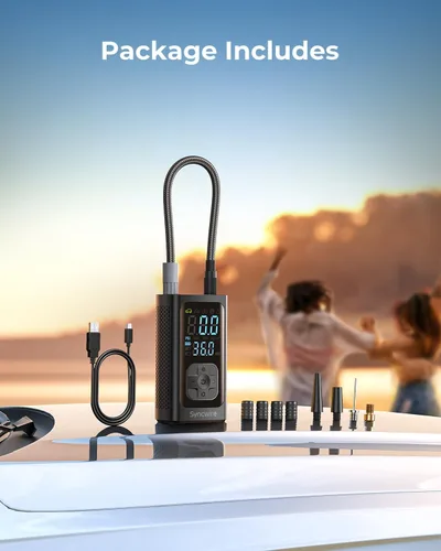 Miniatura 8 de SYNCWIRE Inflador de Neumáticos Compresor de Aire Portátil - Inflación 2X Más Rápida Bomba de Aire Inteligente para Neumáticos de Coche