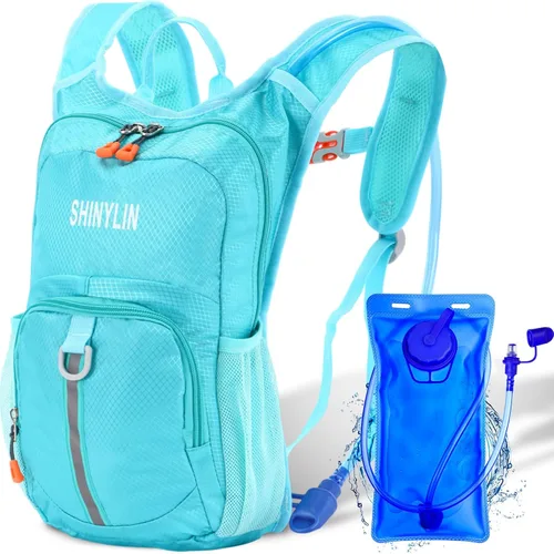 Miniatura 7 de Shinylin Mochila de Hidratación para Niños con Vejiga de Agua de 1.5L Mochila de Senderismo Ligera para Niños o Niñas Niños Ciclismo Escalada Correr