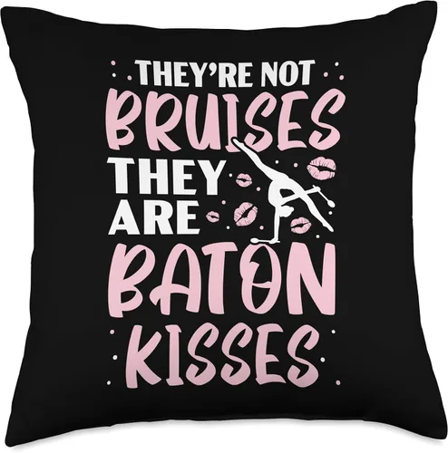 Miniatura 4 de They're Not Bruises They Are Baton Kisses Baton Twirling Throw Pillow
