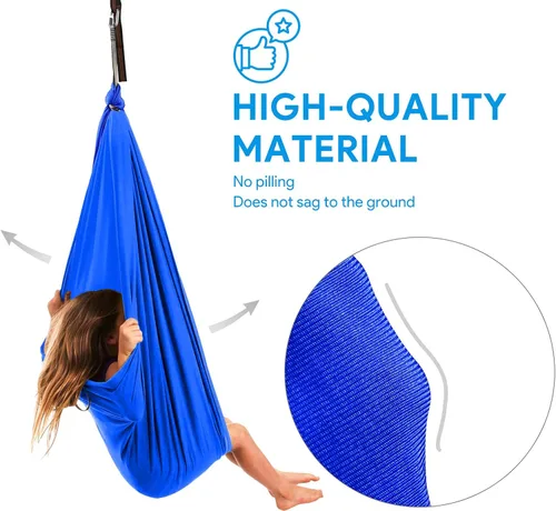 Miniatura 2 de Satisure Columpio sensorial, columpio de terapia para niños y adultos, columpio para acurrucarse en interiores y exteriores, hamaca columpio