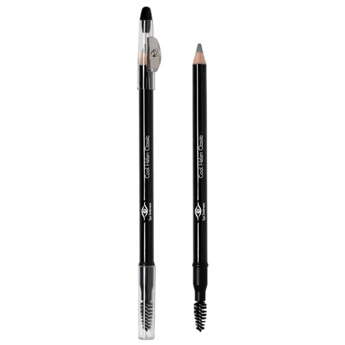 Miniatura 7 de Eye Embrace Cool Helen Classic: Lápiz de cejas de madera gris claro – Resistente al agua, lápiz de doble punta con sacapuntas y cepillo de bobina