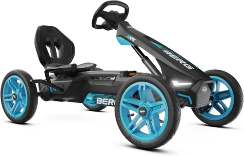 BERG Pedal Kart Rally APX Azul | Vehículo para Niños, Kart de Pedal con Asiento Ajustable, con Freno de Libre Accionamiento, Juguetes para Niños