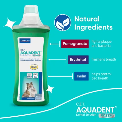 Miniatura 5 de Virbac C.E.T. Aquadent Solución Dental para Perros y Gatos (8.5 fl oz)