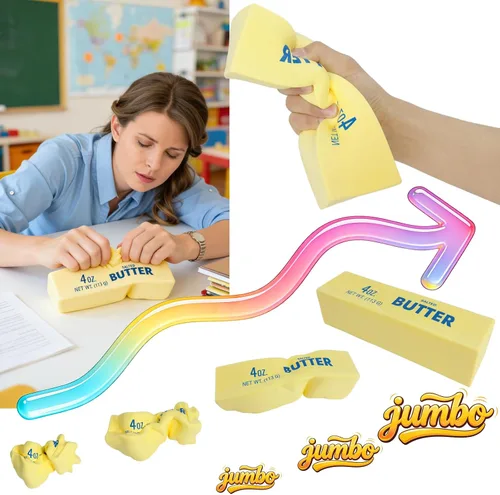 Miniatura 4 de Juguete sensorial para ansiedad con forma de palito de mantequilla gigante, juguete sensorial para aliviar el estrés, bola antiestrés Taba Squishies