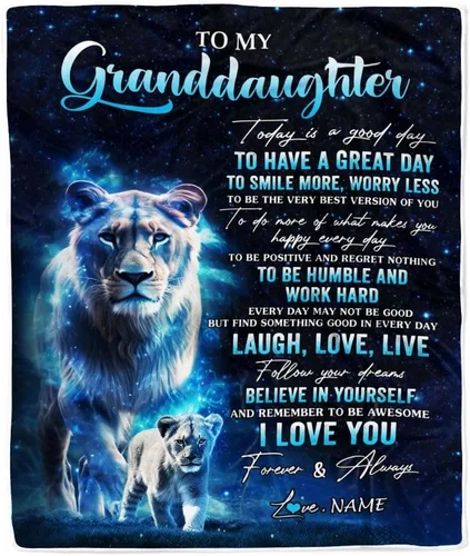 Miniatura 7 de Manta personalizada de baloncesto con texto en inglés "To My Granddaughter from Grandma Grandpa Stay Strong Be Confident Believe in Yourself", manta