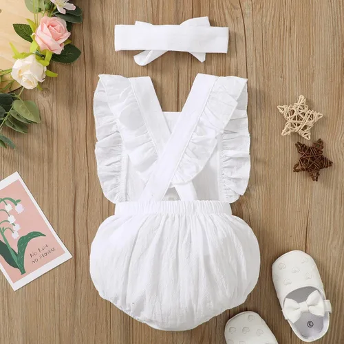 Miniatura 59 de Shalofer Traje de primer cumpleaños para bebé niña con diadema