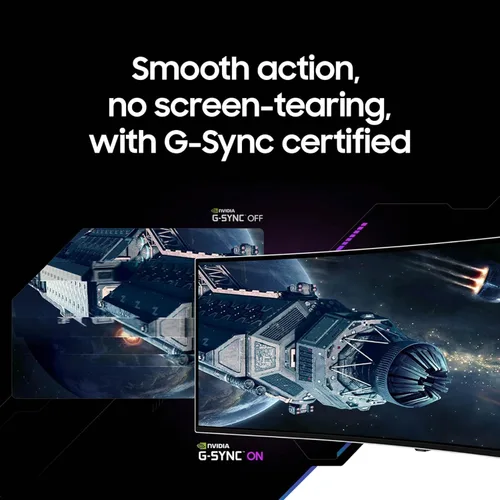 Miniatura 6 de Samsung 49" Odyssey OLED (G93SC) Serie Monitor de juegos curvo con QD-OLED, 240Hz, 0.03ms, DQHD, compatible con G-Sync, AMD FreeSync Premium Pro