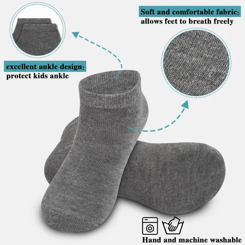 Miniatura 3 de Calcetines para niños, 25 pares de calcetines tobilleros para niños y niñas, calcetines de corte bajo sólido suave para la escuela para niños de 1 a