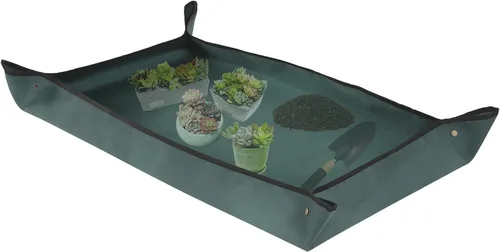 Miniatura 11 de Alfombrilla para trasplantar plantas de jardín, herramientas de mano de jardinería para jardineros, tela Oxford, 29.5 x 29.5 pulgadas (75x75 cm)