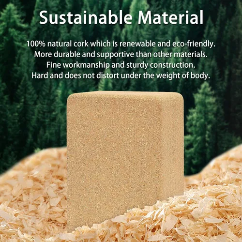 Miniatura 3 de Hatha Yoga Cork Yoga Block, Natural Cork from Portuguese, Premium Brick, Eco-Friendly Yoga Accessories for Yoga, Pilates & Stretching