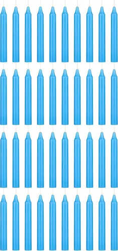 Miniatura 24 de MEGA CANDLES 20 piezas de velas cónicas mini sin perfume amarillas exquisitas, 10 cm de alto x 1 cm de diámetro, Campanas Mágicas, Encantamiento