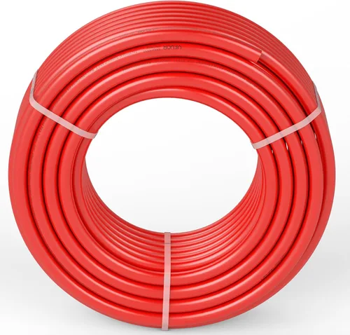 Miniatura 10 de VEVOR - Tubo PEX-B de 3/4 pulgadas x 100 pies, tubo de tubería flexible sin barrera de oxígeno, rojo para calefacción por suelo radiante hidronico