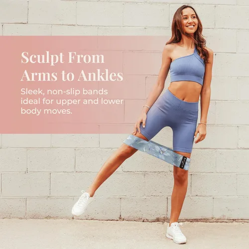 Miniatura 6 de Fabric Resistance Bands for Women – Non-Slip Fitness Tool for Glutes, Legs & Full-Body Training – Ideal for Toning & Recovery – Includes Workout