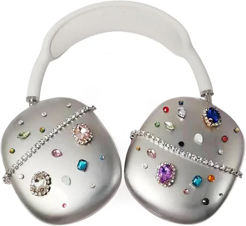 Miniatura 36 de MORWLAT Funda para AirPods Max con Diamantes de Imitación Brillantes Estrellas, Fundas Suaves Bonitas Transparentes y Brillantes para Mujeres