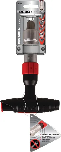 Miniatura 5 de Olympia Tools Turbo Driver 76-408 - Llave universal con mango en T y destornillador, 14 en 1