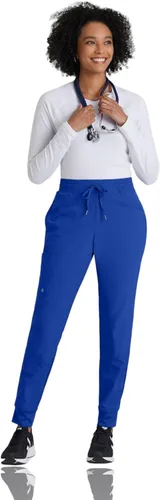 Miniatura 4 de Barco One Pantalón deportivo, pantalón quirúrgico de altura media, con tejido elástico de 4 vías y 3 bolsillos, para mujer