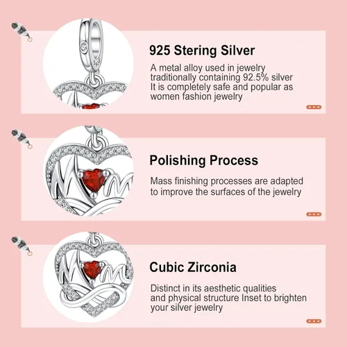 Miniatura 4 de Annmors Charms for Bracelets Family Animal Safety Chains Nature Dangle for Women Bracelets & Necklace Pendant