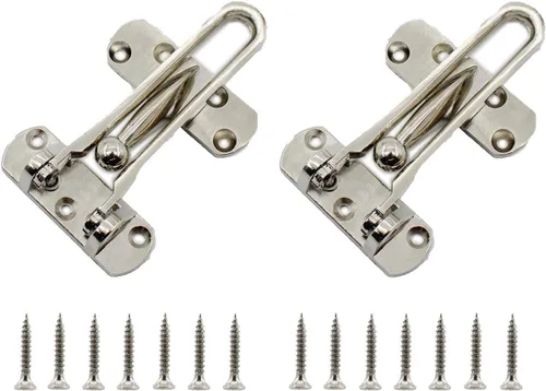 Miniatura 10 de 2 cerraduras de puerta de barra oscilante, cerradura superior para puerta delantera, cerrojo de puerta de acero inoxidable