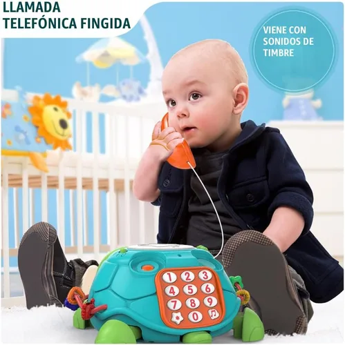 Miniatura 5 de Jyusmile Juguetes para bebés de 6 a 12 meses, juguetes musicales de tortugas que gatean para bebés, juguete educativo de aprendizaje temprano