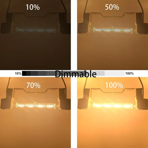 Miniatura 5 de Bombillas halógenas R7S 500 W 4.646 in 4.65 pulgadas tipo J T3 filamento de doble extremo luces de inundación tubo de cuarzo lámparas halógenas R7S